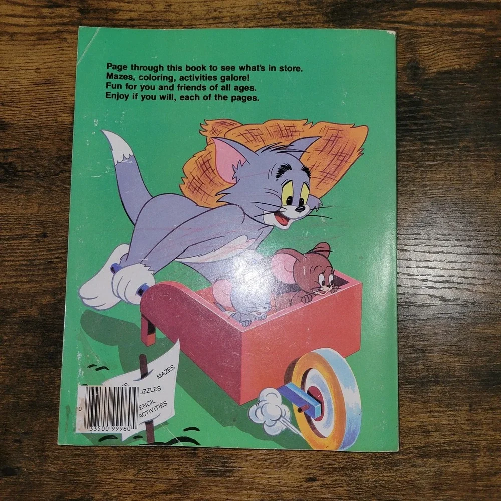 VINTAGE‎ MGM'S TOM & JERRY ACTIVITY BOOK (1984, 224 PAGES) -- FREE SHIPPING!!!